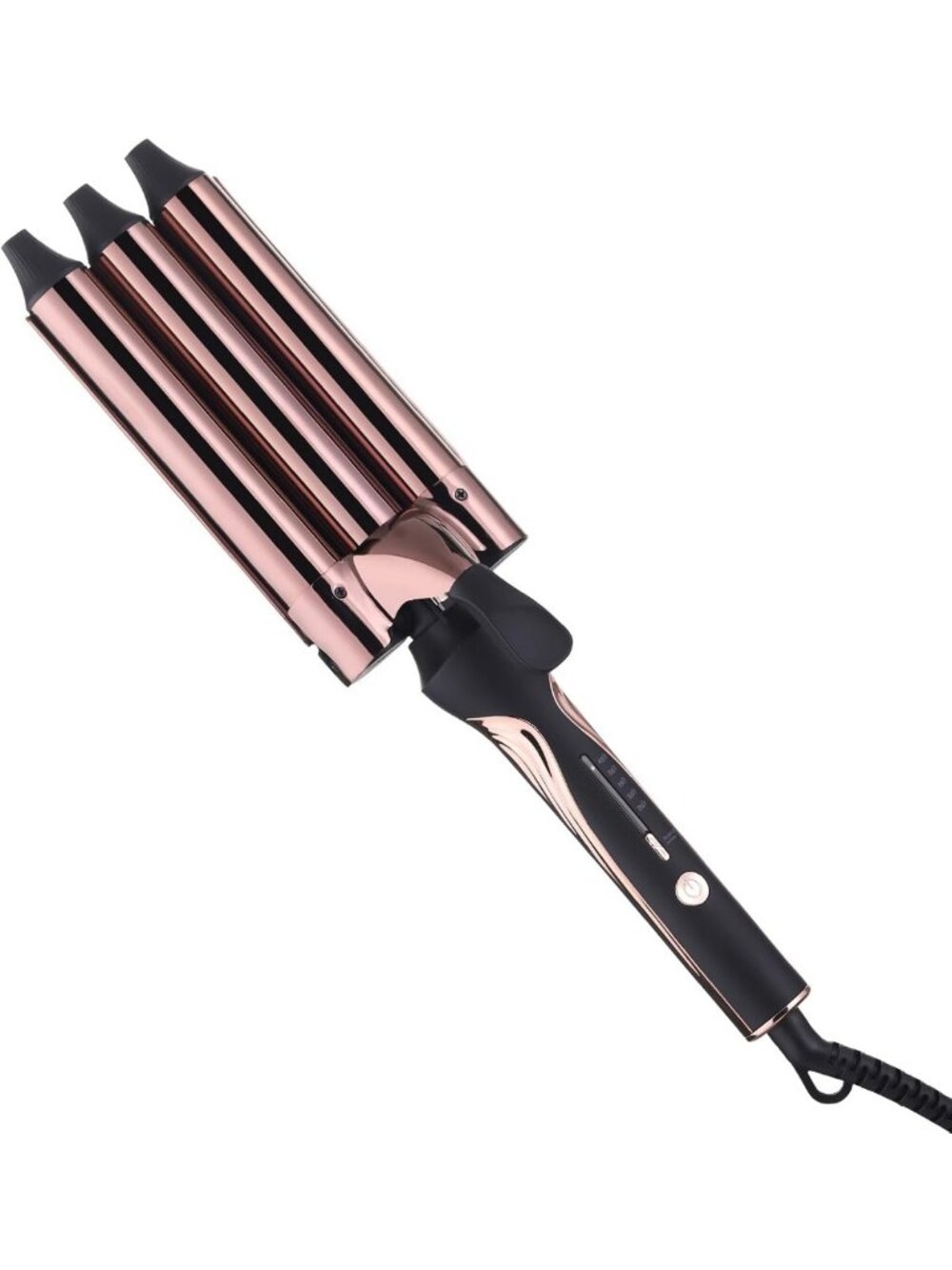 3 Barrel Titanium Curling Iron - Hair Crimper for Effortless Beach Waves